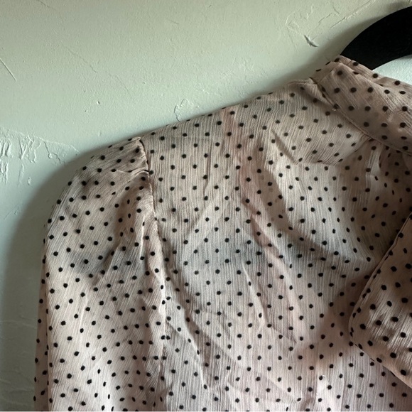NWT MINKPINK Be Someone Top Blush with Black Polka Dots and Tie Back Neck Sz XS - Picture 13 of 13